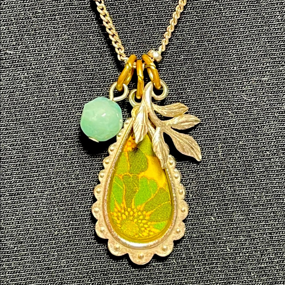 Baked Beads Floral Necklace